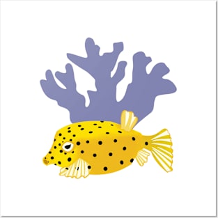 Yellow Boxfish Posters and Art